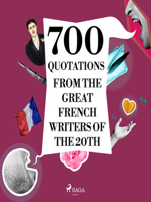 cover image of 700 Quotations from the Great French Writers of the 20th Century